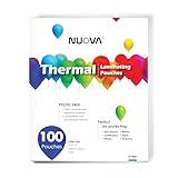 Nuova Premium Thermal Laminating Pouches 9" x 11.5", Letter Size, 3 mil, 100 Pack (LP100H)