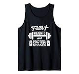 Christian Workout Faith Weigths Protein Shakes Tank Top