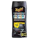 Meguiar's Ultimate Black Plastic Restorer - Enhance Faded Trim with Long-Lasting UV Protection - 12 Oz Bottle