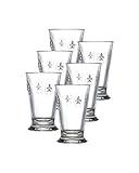 La Rochere Fleur De Lys (10 oz) Double Old Fashioned Glass Set of 6 - Drinking Glasses For Any Occasion - Glassware Sets For Everyday Use - Tumbler Glass Perfect For A Dinner Party