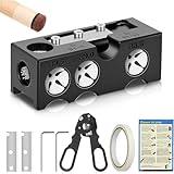 WIILGN 10-in-1 Billiards Pool Cue Tip Shaper, Pool Cue Tips Replacement Kit, Pool Cue Shaper, Pool Cue Tip Tool, Pool Cue Tips Repair Tool for Replacement and Shaping Cue Tips (Black 10 in 1)