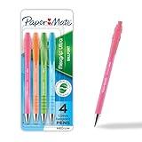 Paper Mate FlexGrip Ultra Ballpoint Pens Made from Recycled Plastic Materials Assorted Barrel Colors Medium Point (1.0mm) Black 4 Count