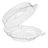 KitchenDance Clear Plastic Clamshell Pie Container with High Dome - 10" Plastic Pie Container - Ideal for Stunning Food Display - Pie Container Perfect for Storage, Preparing Food - CPC, 120, 25 Count