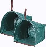 2-Pack Yard Waste Bags，Large Yard Dustpan-Type Garden Bag for Collecting Leaves，Reuseable Heavy Duty lawn and leaf bags，Garden Waste Container for Clean Up Outdoor Debris Leaves Grass Clippings