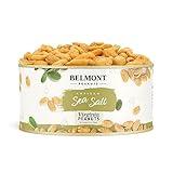 Belmont Peanuts Gourmet Sea-Salted Virginia Peanuts, 20 oz (1 Pack) – Only 3 Simple Ingredients, No Preservatives, 7g Protein – A Premium, Salty, Crunchy, Hand Seasoned Snack