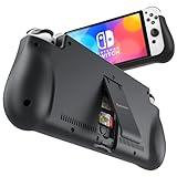 NEWDERY External Battery Station for Nintendo Switch, 10000mAh Backup Portable Charger Case with Quick Charging, 2 Extra Game Card Slots, Adjustable Kickstand