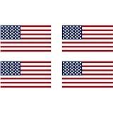 Rogue River Tactical 4 Pack USA American Flag Decal Bumper Sticker 5"x3"