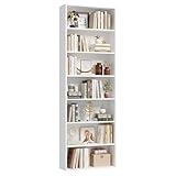 FACBOTALL 82" Tall Bookshelf, 7-Tier Open Shelves Bookcase, Freestanding Display Storage Shelves, Tall Bookcase Home Decor Furniture for Home Office, Living Room, Bedroom, White