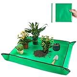Onlysuki 39.5" X 31.5" Large Repotting Mat for Indoor Plants Transplanting and Dirt Control Portable Potting Tray Plant Gifts for Plant Lovers Gardening Gifts for Women & Men