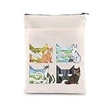 JNIAP Cats Book Sleeve Book Covers for Paperbacks Cats Merchandise Book Lovers Gifts (W Cats bs)