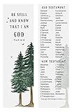 Books of The Bible Christian Bookmark - 20 Pack - Large Print - Made in USA