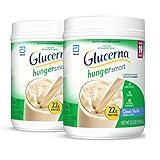 Glucerna Hunger Smart Powder, Diabetic Nutrition, Blood Sugar Management, 22g Protein, 120 Calories, Classic Vanilla, 22.3-oz tub, 2 Count