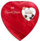 RUSSELL STOVER Valentine's Day Red Foil Heart Assorted Milk & Dark Chocolate Gift Box, 5.1 oz. (9 pieces)