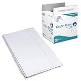 Dynarex 8141 Drape Sheet, 2-Ply Tissue, Soft and Breathable Medical Drapes, Provides Protection and Privacy, Used by Physicians, Veterinarians, and Tattoo Artists, 40" x 72", White, Pack of 50