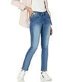 Democracy womens Petite "Ab"solution Straight Leg Jeans, Blue, 8 Petite US