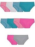 Fruit of the Loom Girls' Seamless Underwear Multipack, Hipster-10 Pack-Assorted