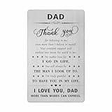 Gifts for Dad - Dad Engraved Christmas Card - Thank You Dad Gifts - Dad Gifts from Daughter Son - Dad Birthday Father's Day Card Gift from Child