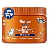 Zesty Paws Dog Multivitamin, Chewable Dog Vitamins and Supplements for Hip & Joints, Skin & Coat, Omega 3 Fish Oil for Dogs- Puppy Multivitamin - Chicken Puppy Bites- 90ct