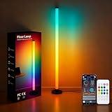 Ledagic Led Corner Floor Lamp USB Powered with App & Remote Control, IC+RGBW Color Changing Led Lamp Music Sync, Timer Setting, Standing Lamps for Living Room Lamp Bedroom Gaming Room, 1 Pack