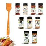 Premium Spices and Seasonings Sets - Variety Pack of 9 Essential Spices, Perfect Starter Spice Set for Pantry, Ideal New Home Gift for Men and Women Who Love to Cook - Spice Set by Bundle Bop