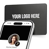 Upgraving Customizable Digital Business Card with QR Code and Tap to Share NFC Technology - Compatible with iPhone & Android- No App or Subscription Required (Black)