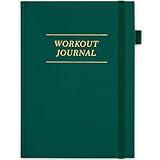 5 MINUTES A DAY Fitness/Workout Journal for Women & Men, Workout Log Book to Track Exercise Progress, 6 Months Running Journal Workout Equipment Home Gym Gift-Dark Green