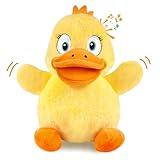 BluPup Squeaky Duck Dog Toy – Plush Chew Toy with 2 Squeakers & Crinkle Wings for Small and Medium Dogs – Soft Puppy Toy for Boredom & Indoor Play