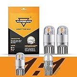 Auxbeam 194 LED Bulbs Amber Yellow, Non-Polarity Extremely Bright 168 W5W Car Interior Lights, T10 LED Replacement Bulb for License Plate lights, Dome Map Light, Dashboard Lights