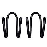 YYST Flexible Over The Seat Hard Hat Rack Holder Back Seat Hanger Headrest Hanger Headrest Hook (Black X 2 Pack)