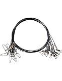 Facikono Fishing Leaders Line Steel Leaders Fishing Saltwater 125LB Fishing Leaders with Swivels and Snaps, 19.68in