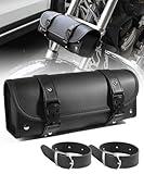 UBOG Motorcycle Handlebar Bag,Car Accessories Motorcycle Tool Bag,Pu Leather Motorcycles Fork Bag,Autobikes Side Bag with Straps,Motorcycles Bag,Autobike Storage Bag,Suitable for Most Autobike