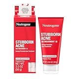 Neutrogena Stubborn Acne AM Face Treatment with 2.5% Micronized Benzoyl Peroxide Acne Medication, Oil-Free Daily Facial Treatment Reduces Size & Redness of Breakouts, Paraben-Free, 2.0 oz