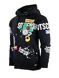 SCREENSHOT-H11453 Mens Upgraded Premium Streetwear Fleece Hoodie - Stay Amazing Urban Graffiti Embroidery Patch Pullover Sweatshirt-Black-Medium