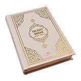 BABY SHOWER CHOCOLATE English Translated Quran Book, Hard-Spiral Covered, The Holy Quran, Arabic English Quran Perfect Islamic Ramadan Eid Gifts (White)