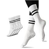 Flydo Yoga Socks Pilates for Women with Grips, Non-Slip Socks for Pilates, Barre, Ballet, Fitness，Dance, Workout