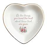 Inspirational Ring Dish Gifts for Women-Be The Things You Loved The Most Ceramic Jewelry Dish Tray-Mothers Day,Encouragement,Retirement,Birthday,Thanksgiving Gifts for Mother,Sister,Daughter,Niece