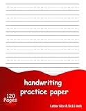 Handwriting Practice Paper: 120 Pages, Blank Dotted lined Paper For Students Learning to Write Letters