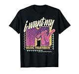 MTV I Want My MTV 90's Retro Colorful Logo Graphic T-Shirt T-Shirt