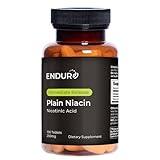 Endurance Products Plain Niacin - 250mg Immediate Release Niacin with Flush (Vitamin B-3) - Nicotinic Acid 100 Tablets - Non-GMO, Vegan, Gluten Free Company