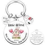 House Warming Gifts New Home - 2025 Housewarming Irish Blessing Keychain for Women Men Homeowner, Silver Moving in Keyring Real Estate Agent Gift