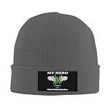 My Hero is Now My Angel National Public Health Week Beanie Hat Winter Knit Cap Unisex Design Skull Cap for Men & Women Skate Hiking Camping Skiing Deep Heather