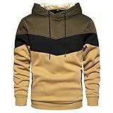 Gesean Mens Hoodies Pullover Long Sleeve Casual Hoodie for Men Hooded Sweatshirt Army Green Medium