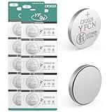 YFCN CR2025 Battery 3V Lithium Battery 10 Count Pack CR2025 Batteries for Key Fobs, Remote Control, lED Candles, Thermometers - CR 2025 Coin Cell Batteries - 5 Years Shelf Life