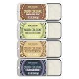 Viking Revolution 4 Pack Mens Solid Colognes Men 0.5 Oz - Men Solid Perfume with Cedar Wood, Clary Sage, Vetiver, Sandalwood Cologne for Men - Balm Cologne for Mens Cologne Balm Travel Cologne Wax