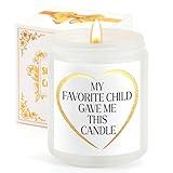 Gifts for Women & Men, Best Mom & Dad Gift Ideas - This Candle was Given to Me by My Favorite Child. Perfect for Mother's Day, Father's Day, Wedding Anniversaries, Birthdays,and Christmas Gifts