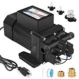 YOUNGTREE Brushless 110V Water Pressure Transfer Pump Continuous Duty 6.0GPM 55PSI On Demand Fresh Water Diaphragm Pump 110 Volt AC for Irrigation Garden Home Pool Car Washing Rain Barrel Industry