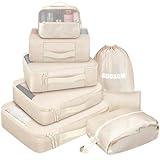 Packing Cubes for Travel - 8 Set of Packing Cubes for Suitcases - Packing Cubes for Carry on Suitcase Organizer Bags Set for Travel Accessories, Travel Bags Organizer for Luggage (Cream)