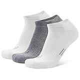 Balega Athletic Socks Tempo 3-Pack, White and Gray, Large