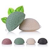 【𝐄𝐚𝐬𝐭𝐞𝐫 𝐏𝐫𝐨𝐦𝐨𝐭𝐢𝐨𝐧】 Konjac Sponge, Facial Sponges,100% Natural Sponge Hot Natural Konjac Konnyaku Fiber Face Wash Cleanse Sponge Puff Exfoliator Tools for All Type of Skin