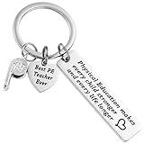AHAETH Gifts For Pe Teachers Keychain For Men Male Women P E Gym Professor Retirement Jewelry From Student Physical Education Pe Teacher Keychain